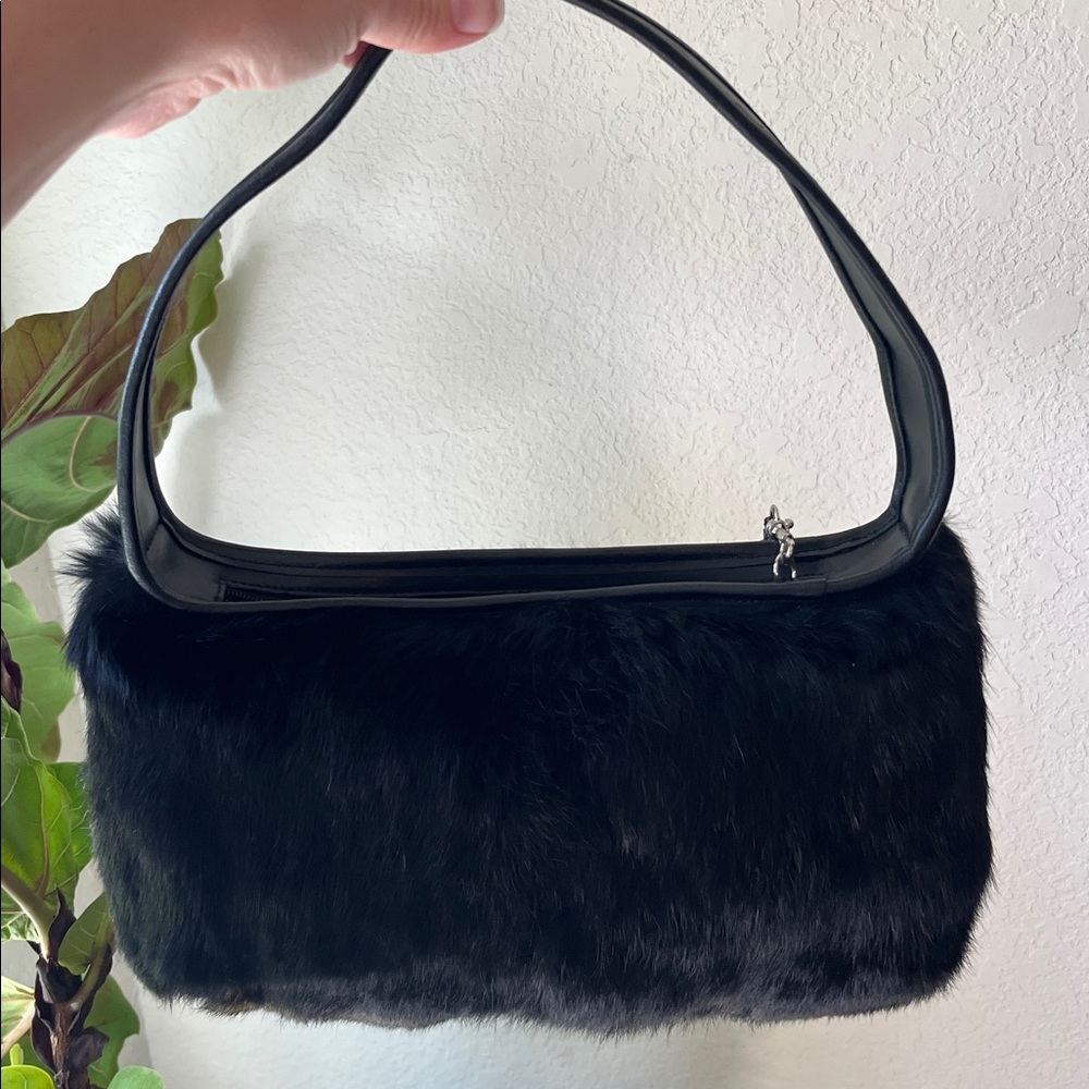 Fur shoulder bag
